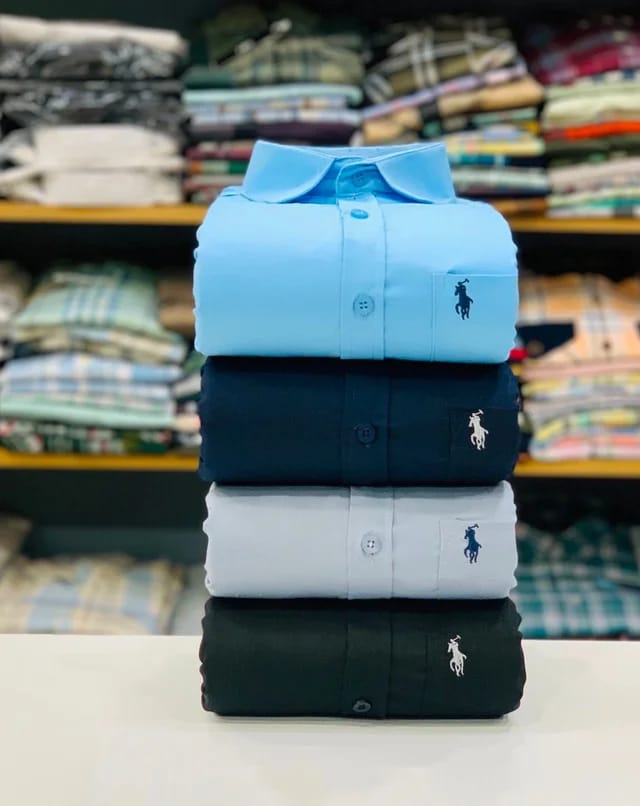 Rl Polo Plain Shirts (Combo Of 4 Pieces)