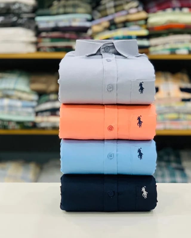 Rl Polo Plain Shirts (Combo Of 4 Pieces)