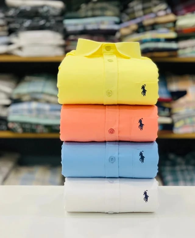 Rl Polo Plain Shirts (Combo Of 4 Pieces)