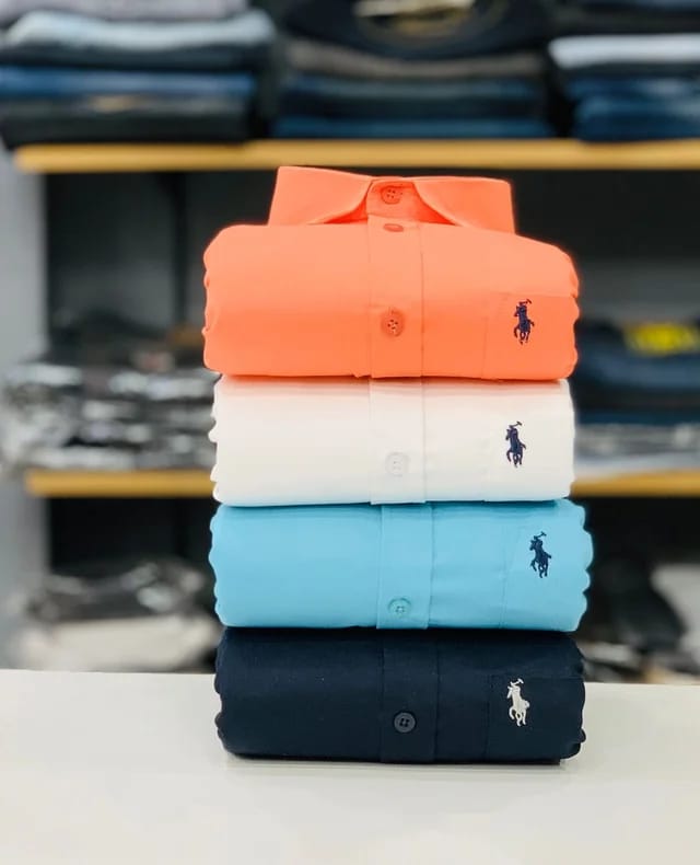 Rl Polo Plain Shirts (Combo Of 4 Pieces)