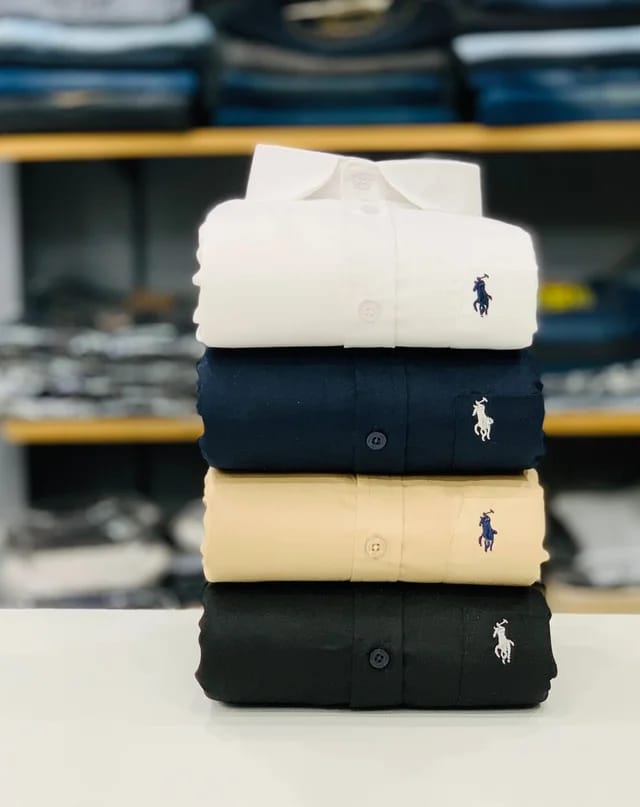 Rl Polo Plain Shirts (Combo Of 4 Pieces)