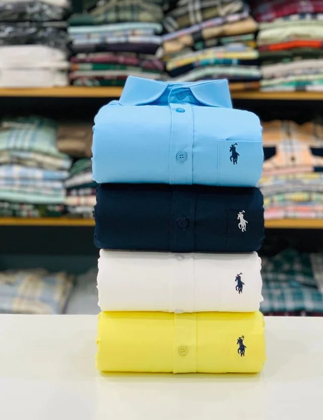 Rl Polo Plain Shirts (Combo Of 4 Pieces)