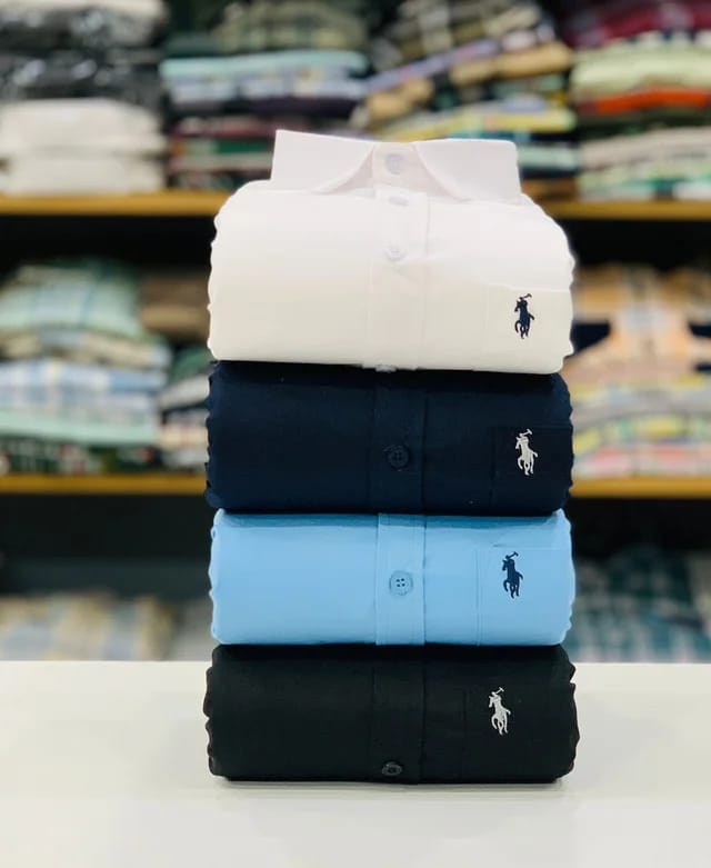 Rl Polo Plain Shirts (Combo Of 4 Pieces)