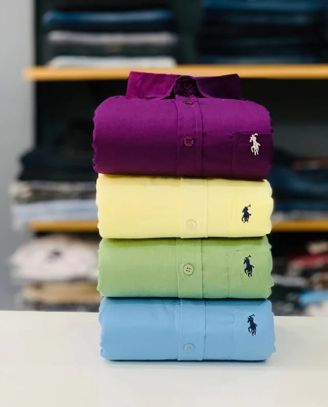 Rl Polo Plain Shirts (Combo Of 4 Pieces)