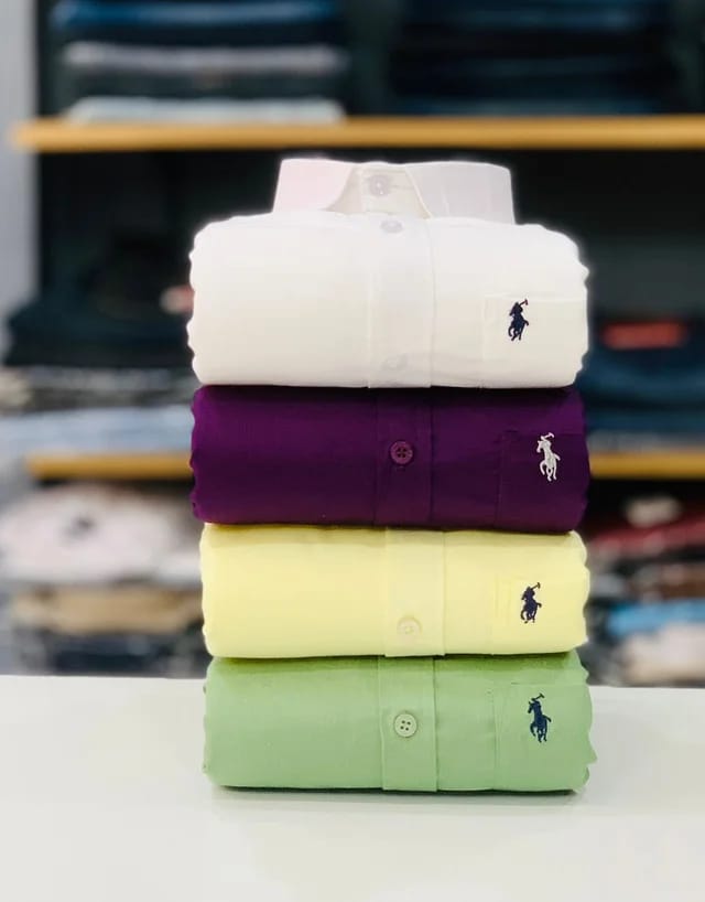 Rl Polo Plain Shirts (Combo Of 4 Pieces)