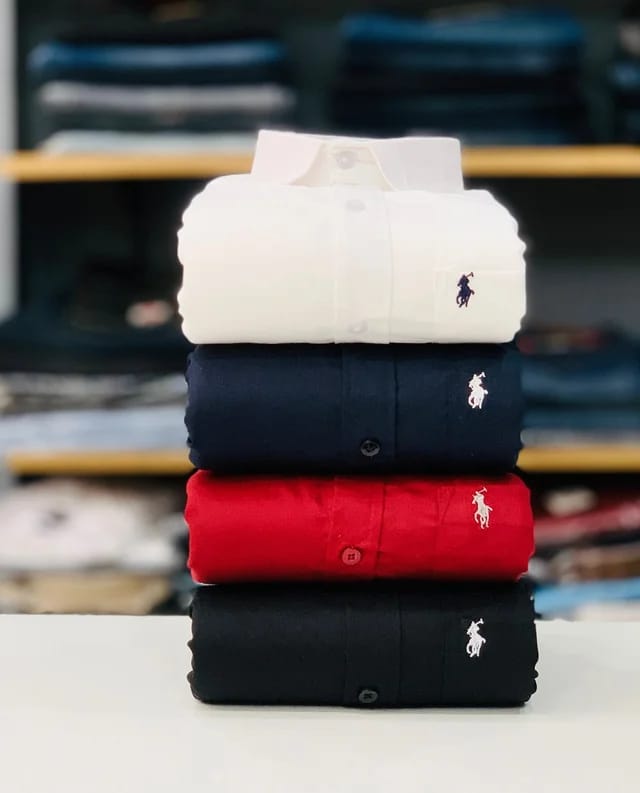 Rl Polo Plain Shirts (Combo Of 4 Pieces)
