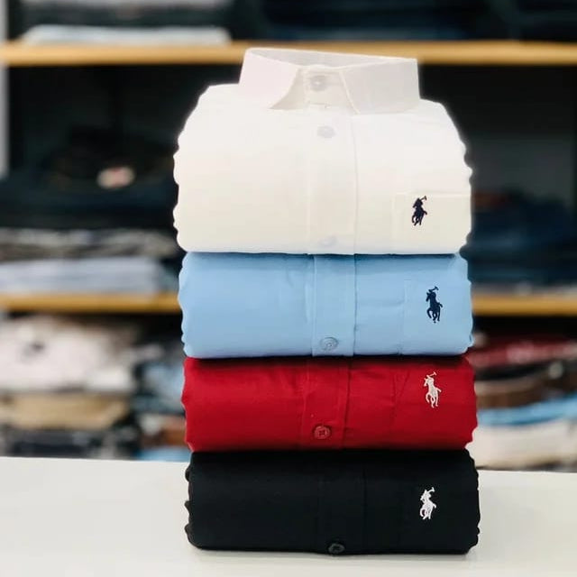 Rl Polo Plain Shirts (Combo Of 4 Pieces)