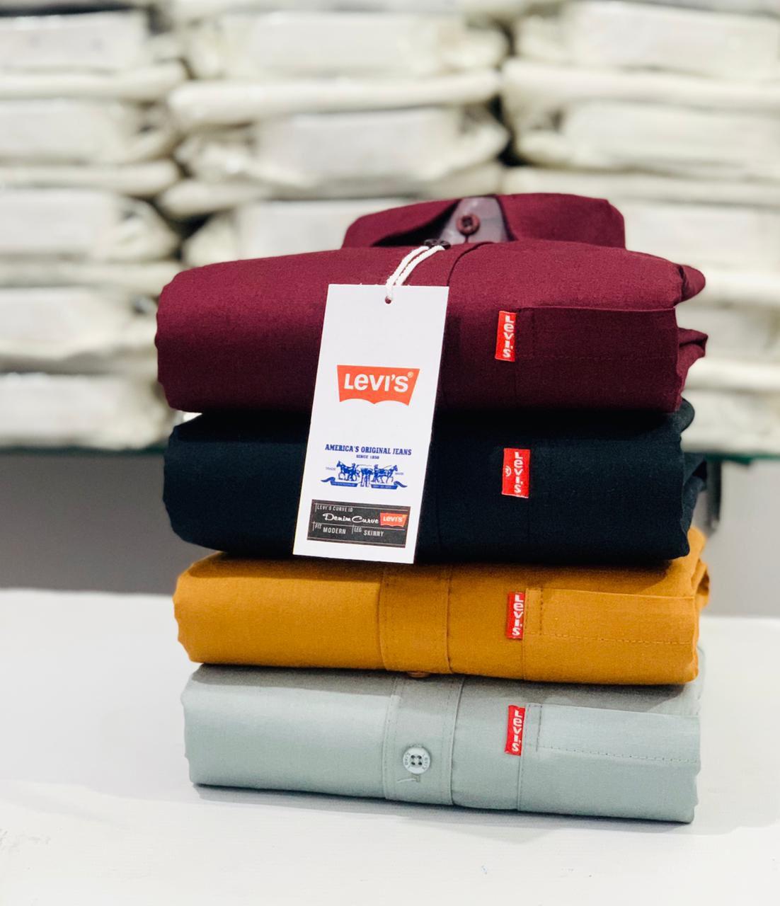 Levis Premium Plain Shirts Combo (Pack of 4)