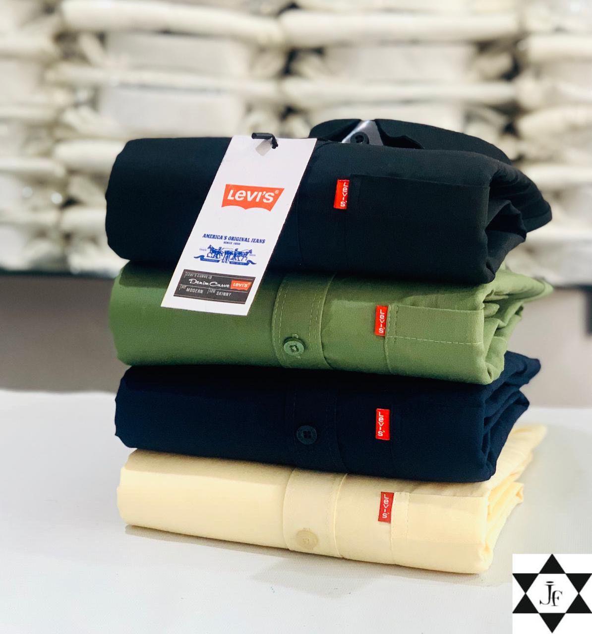 Levis Premium Plain Shirts Combo (Pack of 4)