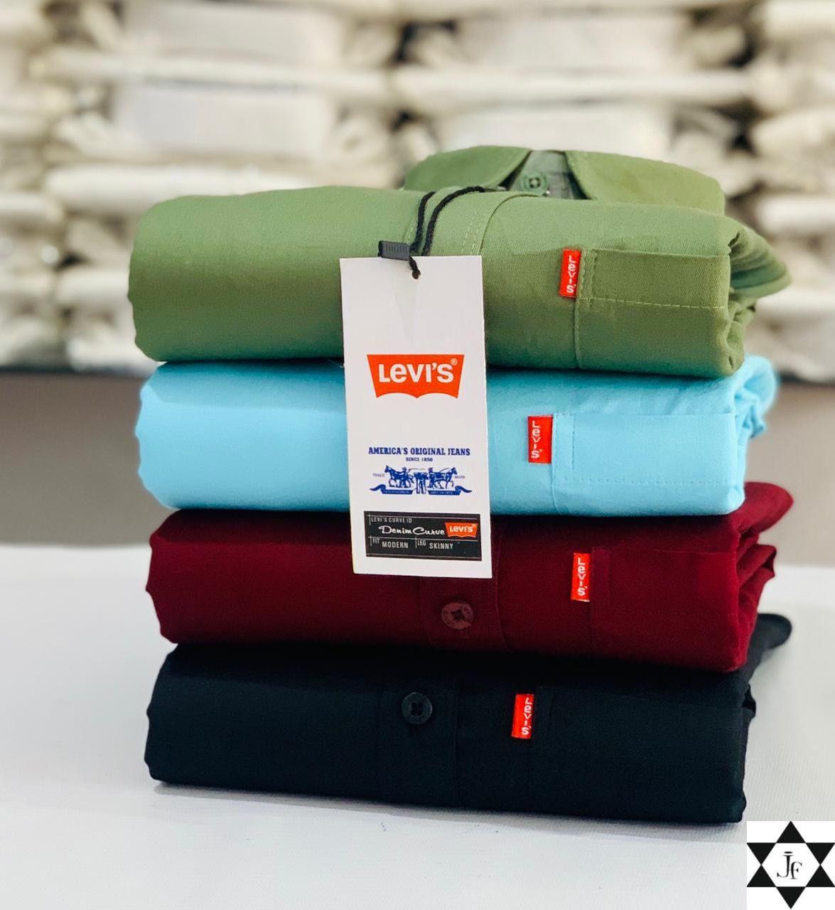 Levis Premium Plain Shirts Combo (Pack of 4)