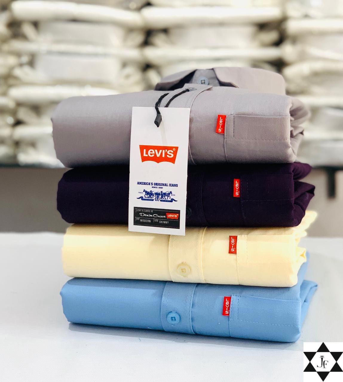 Levis Premium Plain Shirts Combo (Pack of 4)