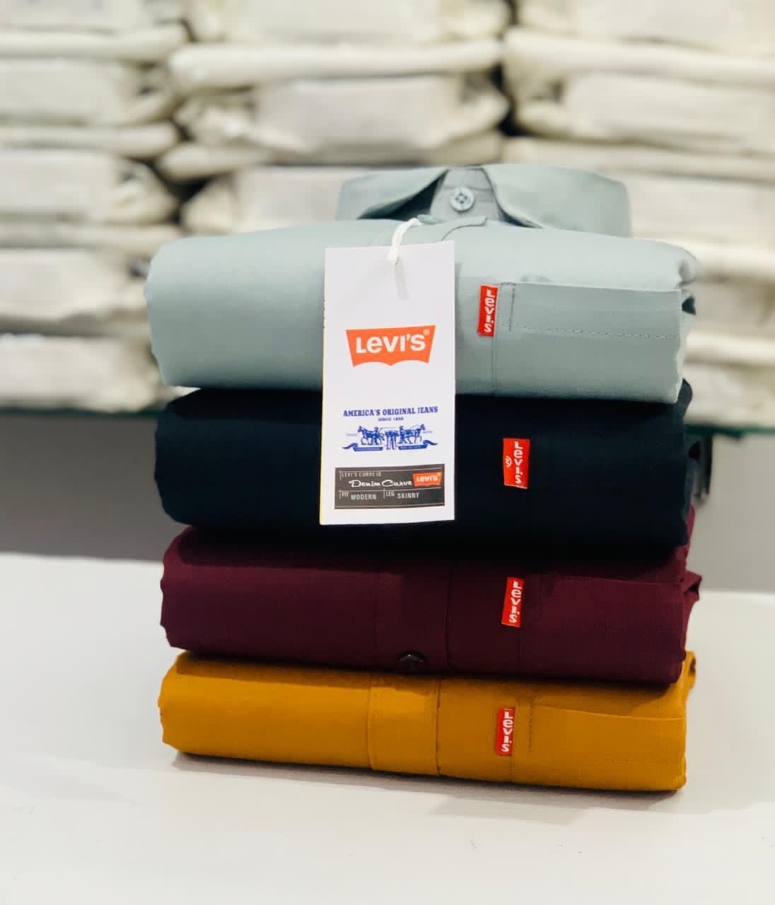 Levis Premium Plain Shirts Combo (Pack of 4)