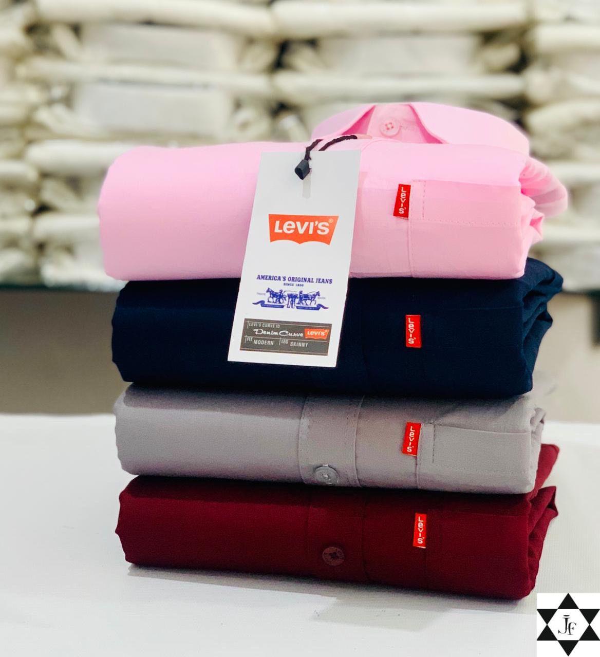 Levis Premium Plain Shirts Combo (Pack of 4)