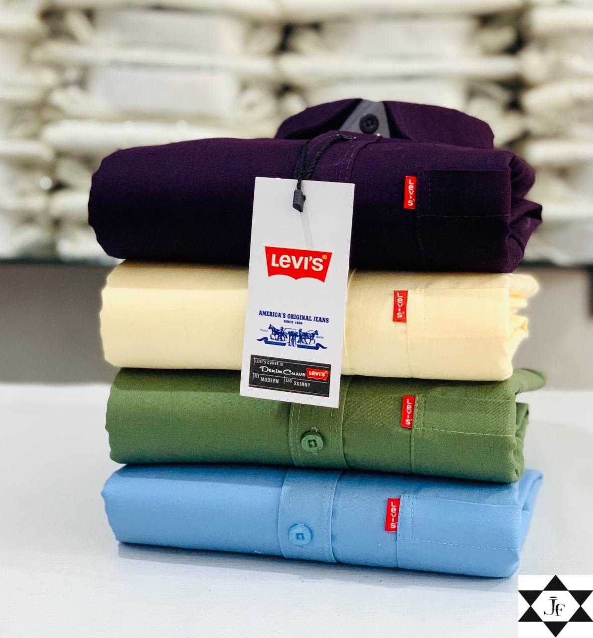 Levis Premium Plain Shirts Combo (Pack of 4)