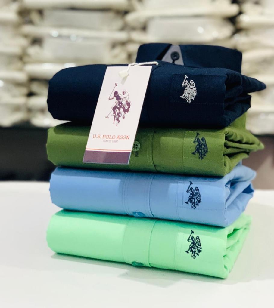 Us Polo Plain Shirts (Combo Of 4 Pieces)