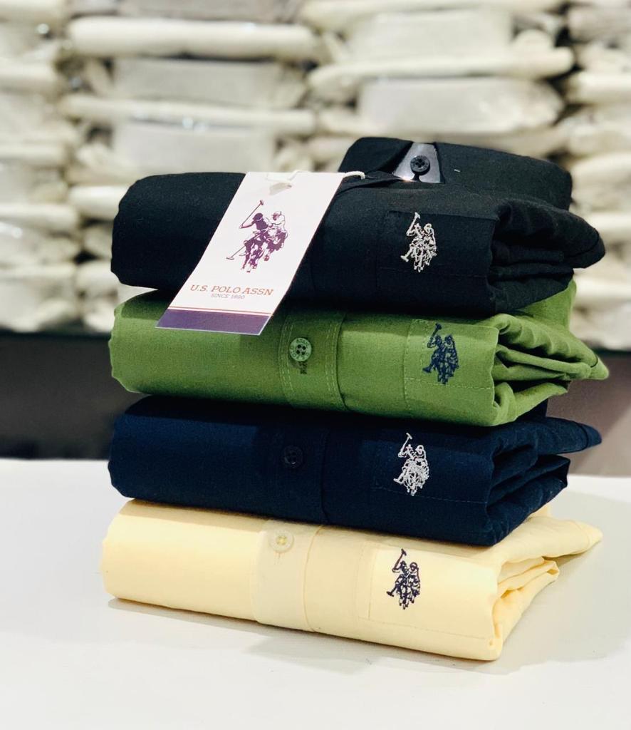 Us Polo Plain Shirts (Combo Of 4 Pieces)