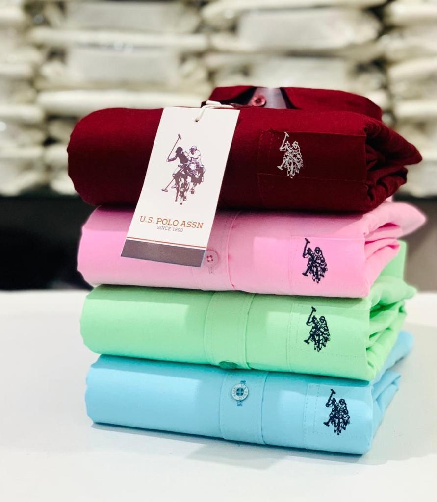 Us Polo Plain Shirts (Combo Of 4 Pieces)