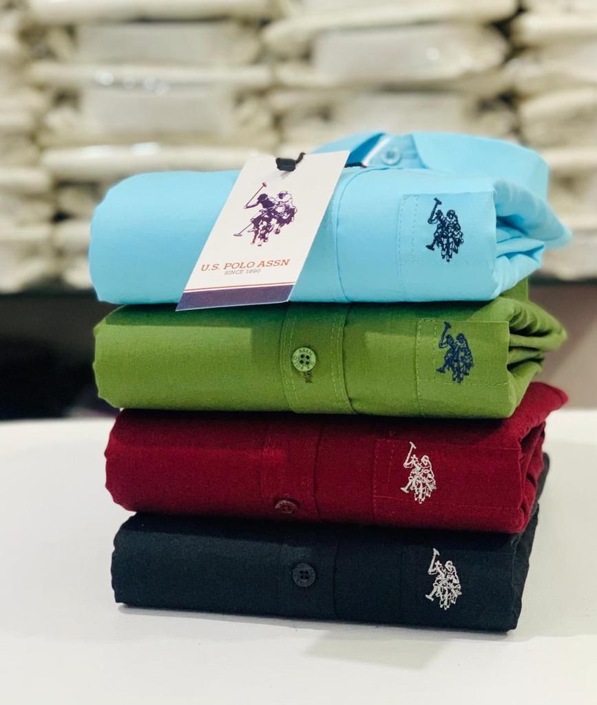 Us Polo Plain Shirts (Combo Of 4 Pieces)