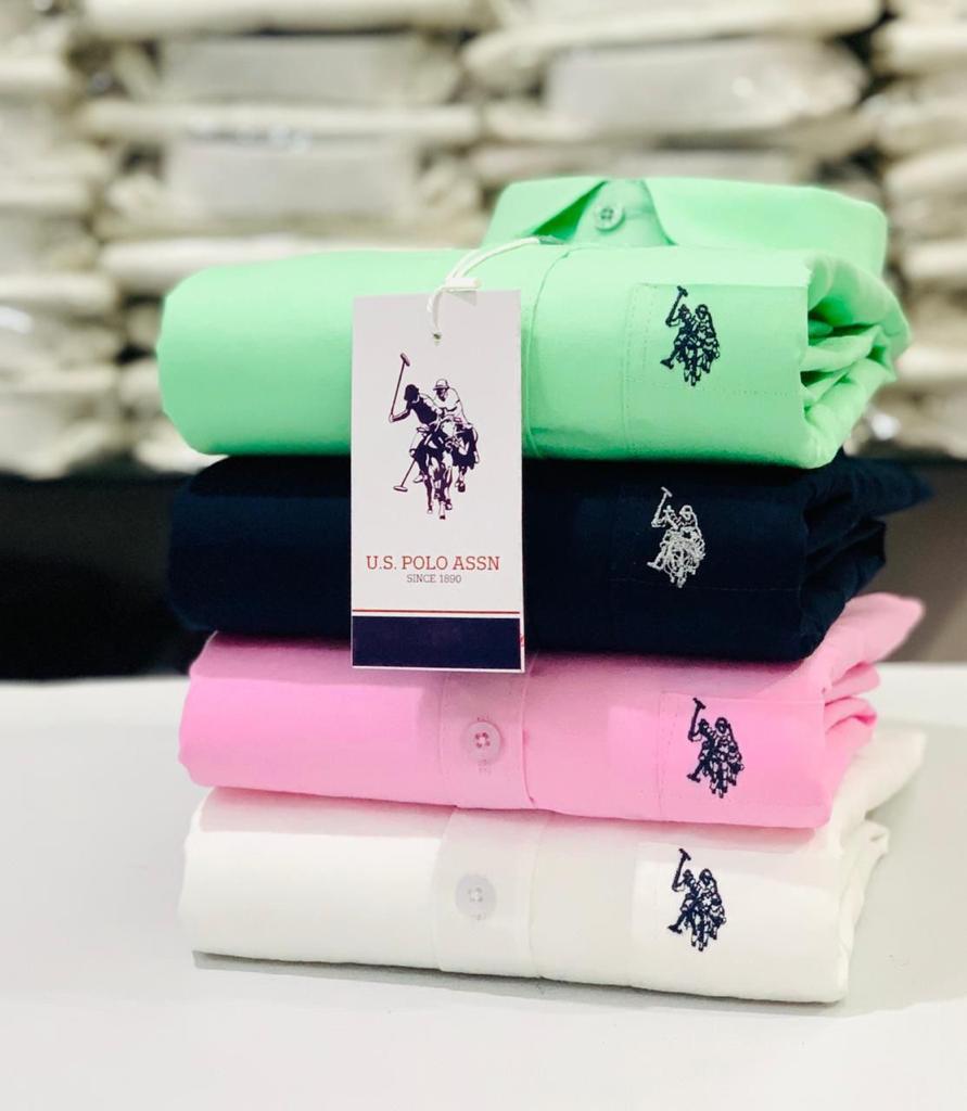 Us Polo Plain Shirts (Combo Of 4 Pieces)