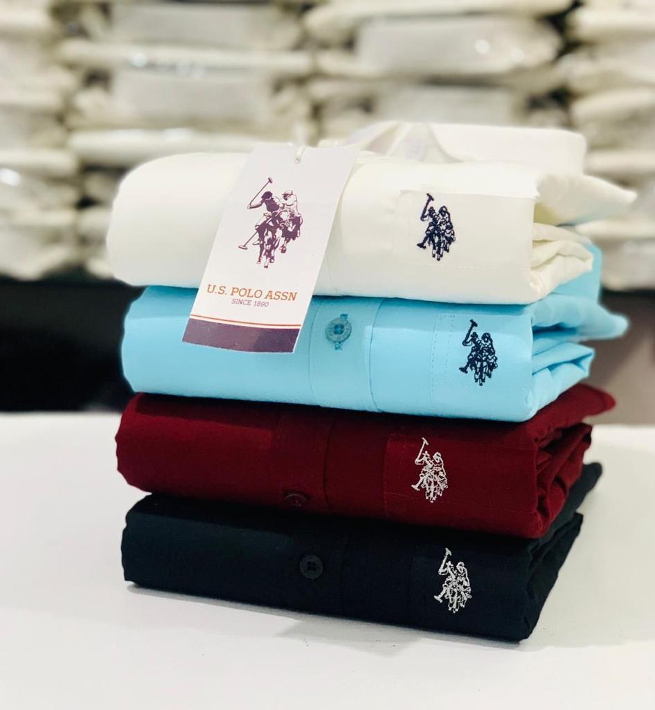 Us Polo Plain Shirts (Combo Of 4 Pieces)