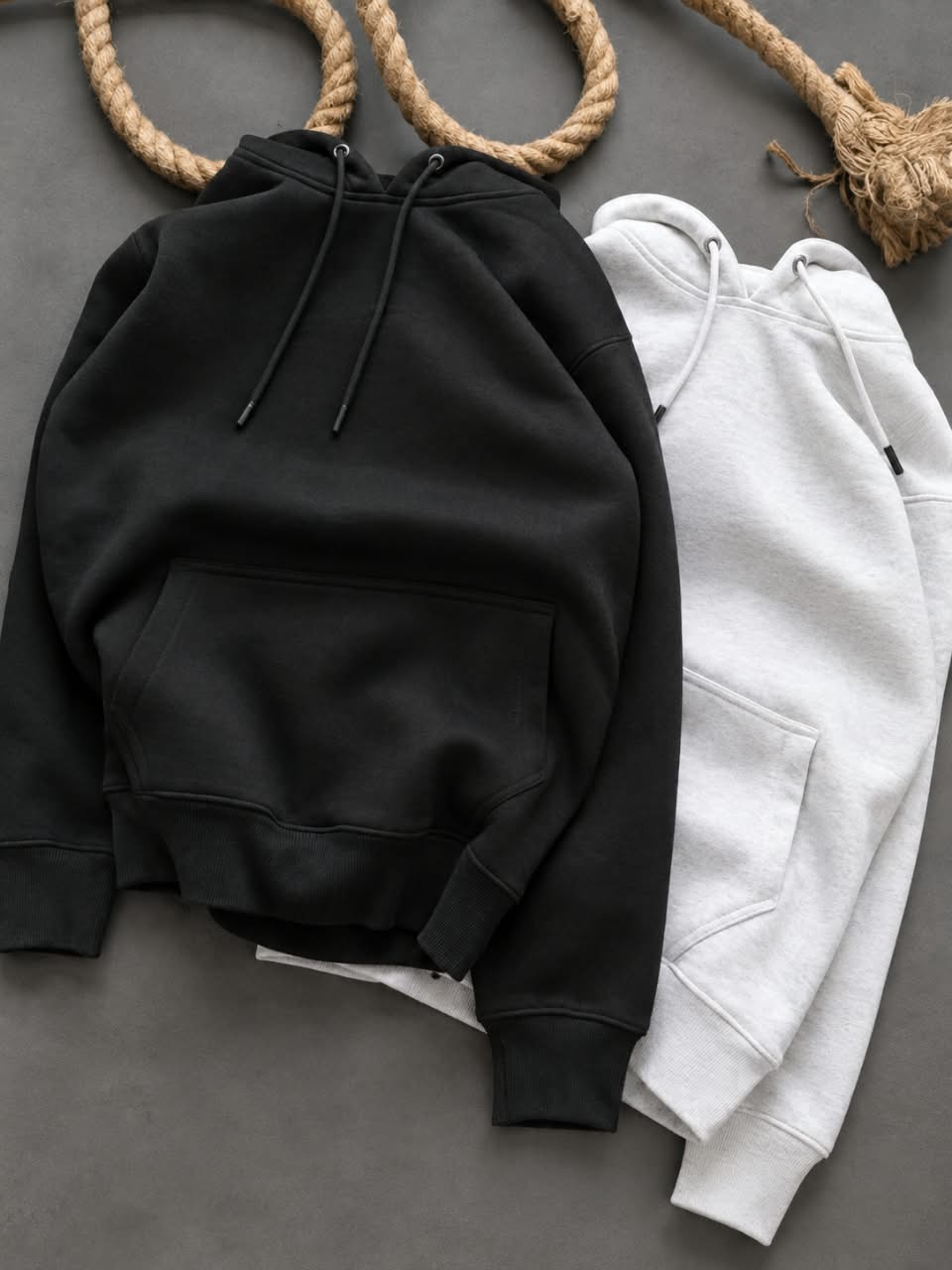 Premium Winter Hoodie Combo – Black & White | 2 Piece