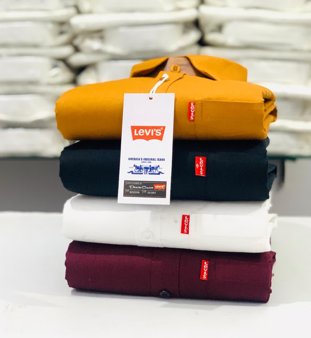 Levis Premium Plain Shirts Combo (Pack of 4)