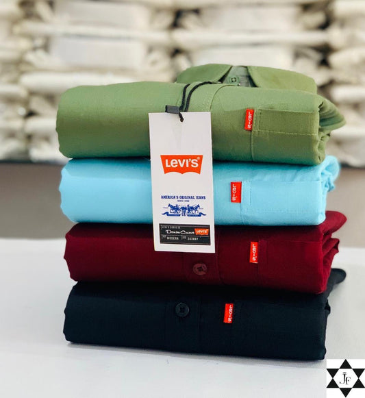 Levis Premium Plain Shirts Combo (Pack of 4)