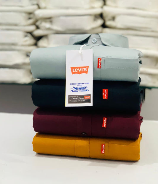 Levis Premium Plain Shirts Combo (Pack of 4)