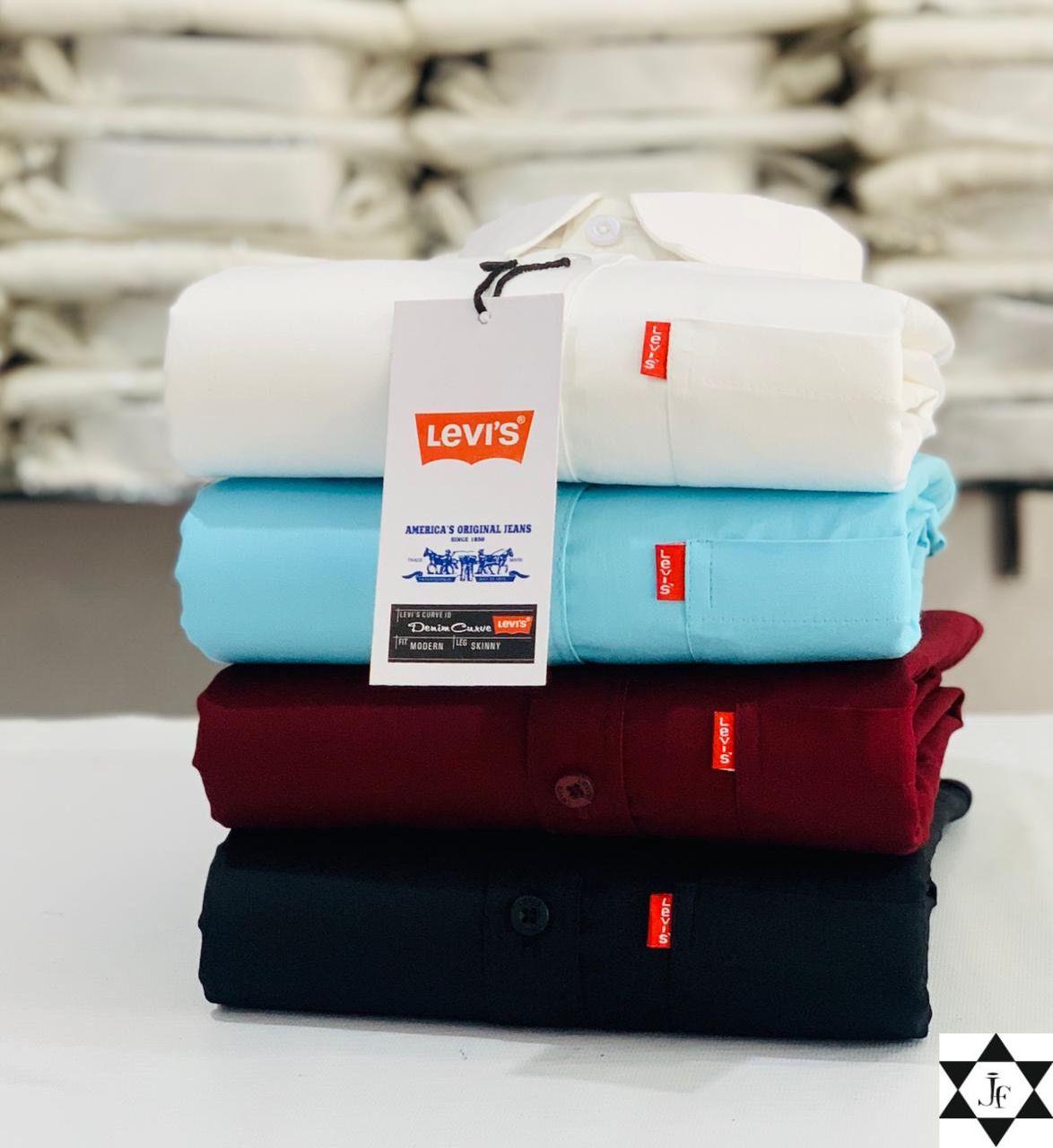 Levis Premium Plain Shirts Combo (Pack of 4)