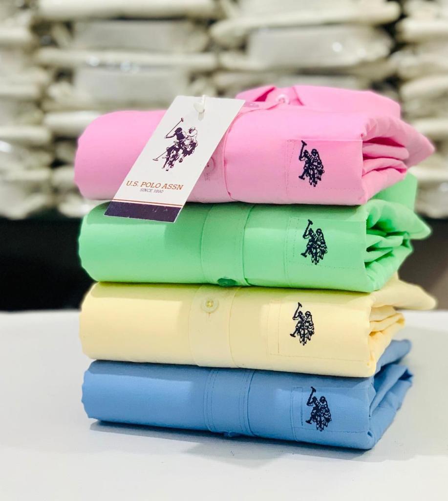 Us Polo Plain Shirts (Combo Of 4 Pieces)