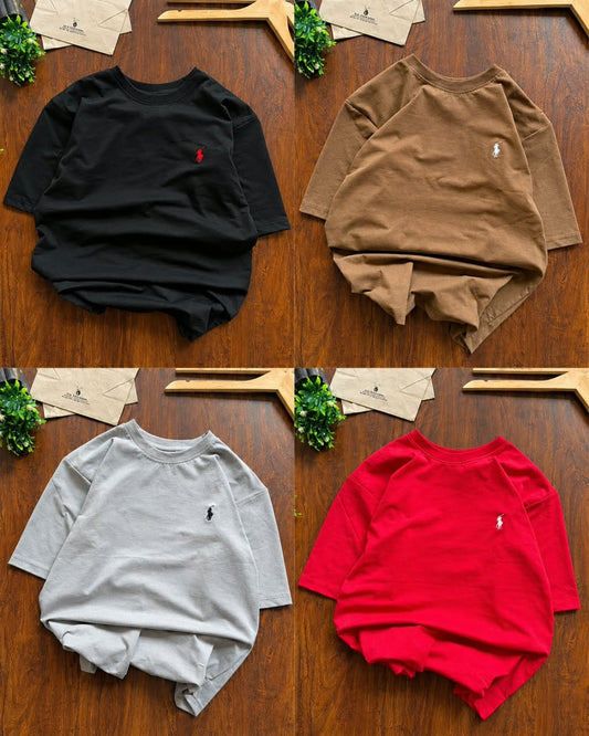 RL PoIo Plain Tshirts (Pack Of 4pc)